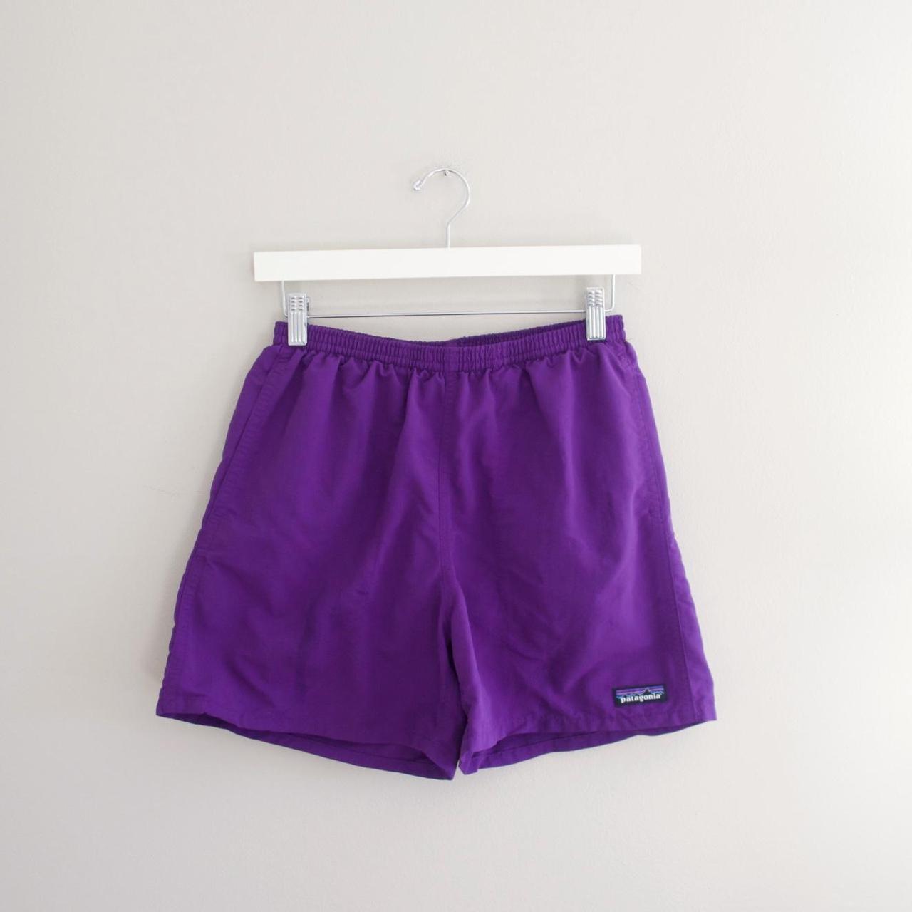 Patagonia swim shorts in purple. size small. like... - Depop