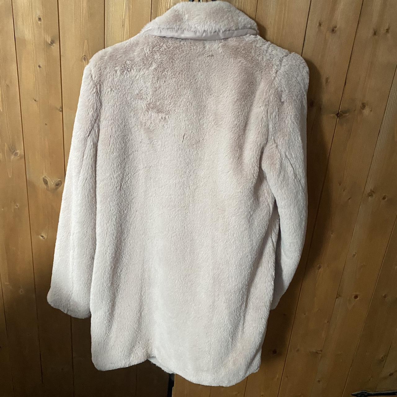 Light pink fur coat Size 8 Worn a couple of times... Depop