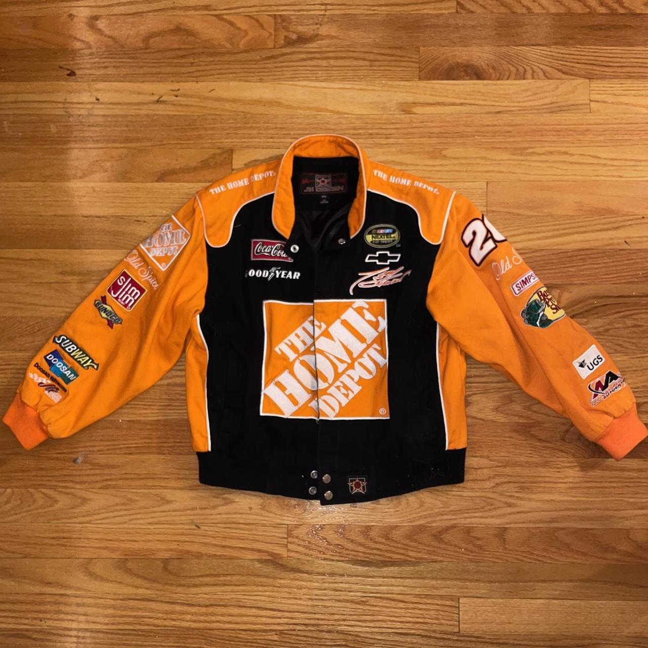 NASCAR Women's Black and Orange Jacket | Depop