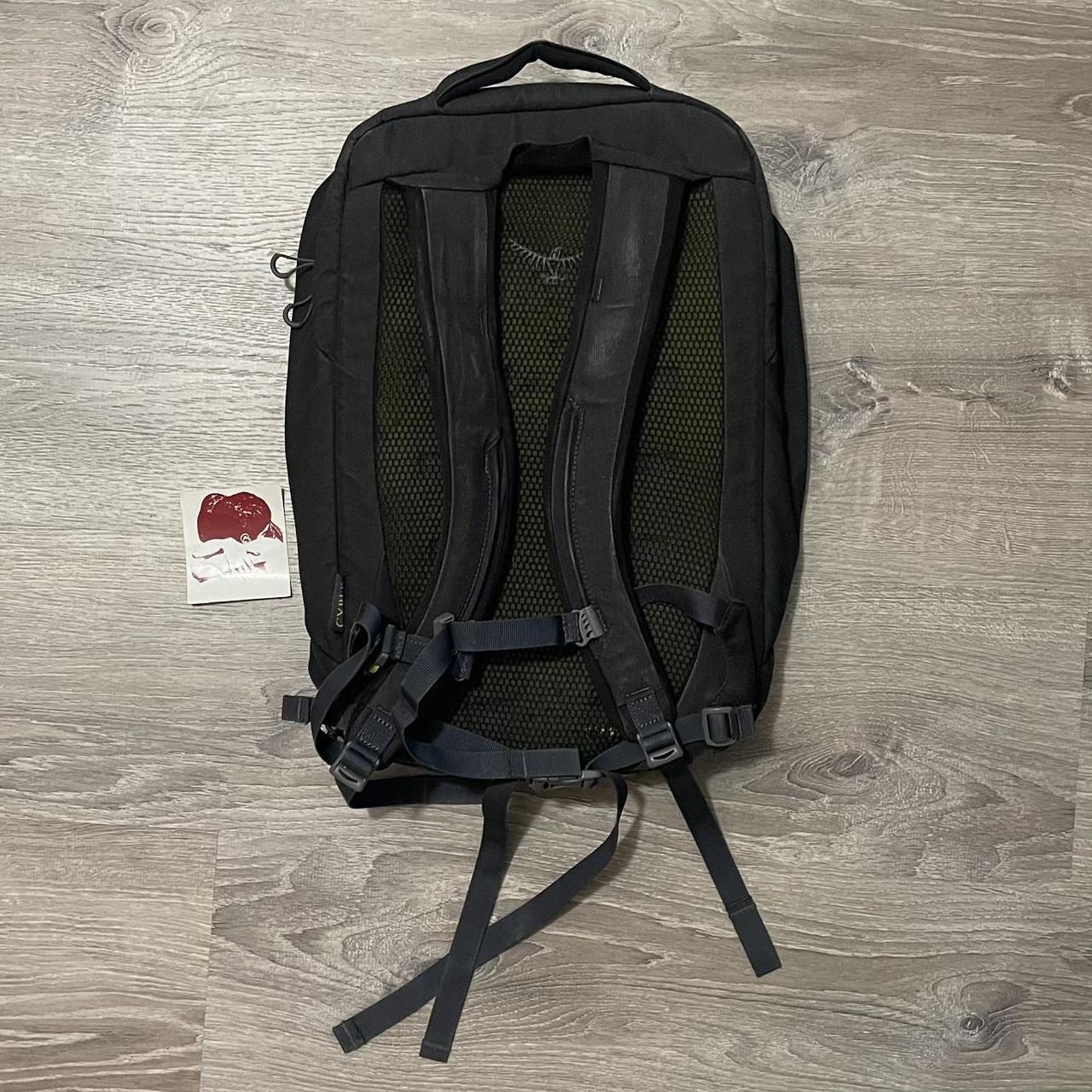 black and green Osprey Cyber backpack used... - Depop