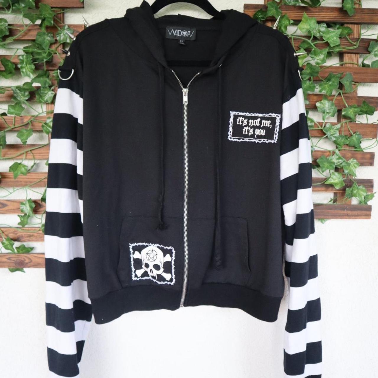 Dollskill house of widow emo zip up hoodie with... Depop