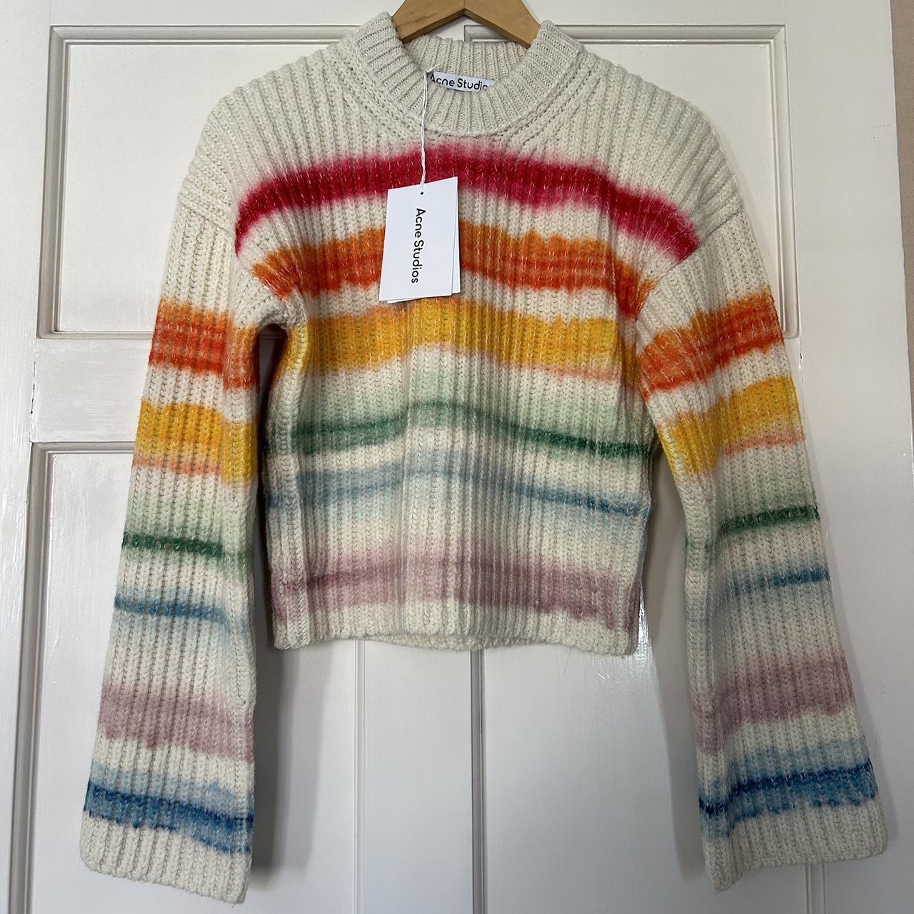 Acne Studios Rainbow Striped Ribbed Wool-Blend | Depop Acne Studios Rainbow Striped Ribbed Wool-Blend | Depop