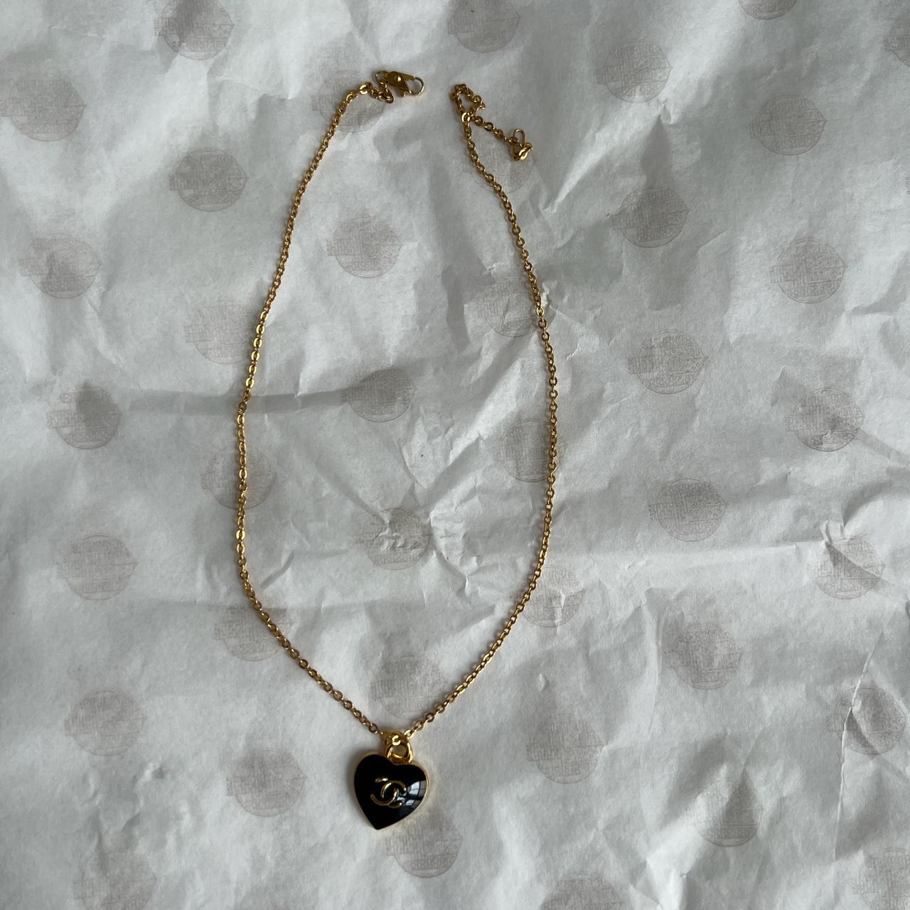 Chanel Women's Black and Gold Jewellery | Depop