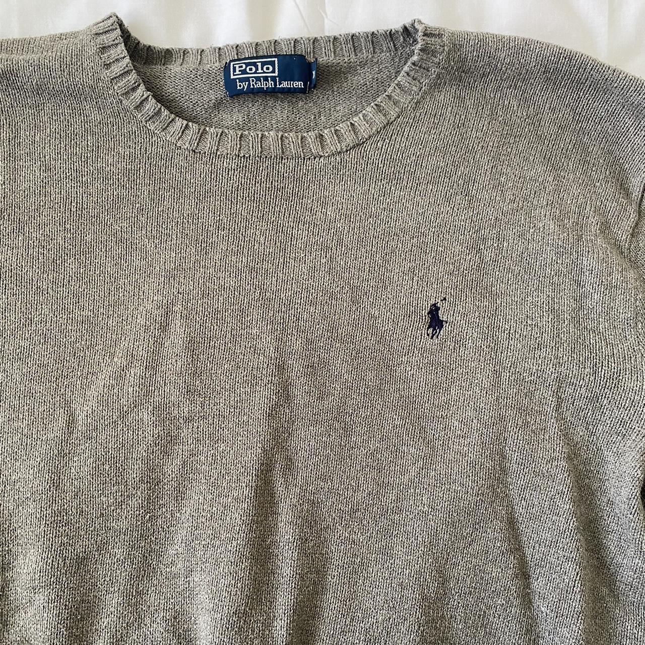 Grey polo Ralph Lauren jumper really nice jumper... - Depop