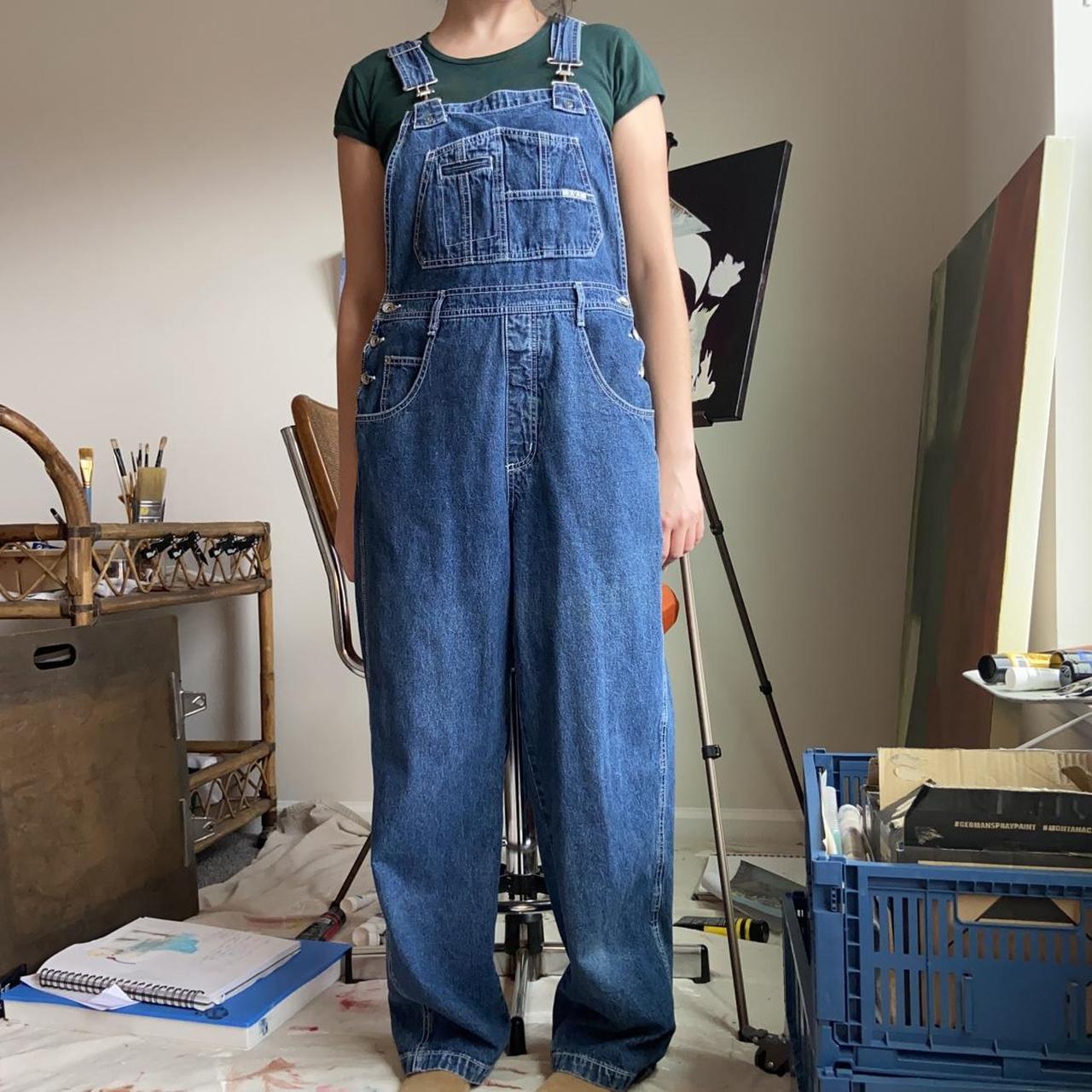 Vintage 90s Denim Overalls By Revolt! Great Vintage... - Depop