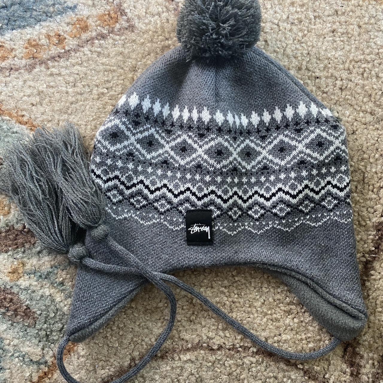 話題の人気 Vintage Depop | One EarFlaps. Nordic Beanie Knit Stussy Y2K 帽子
