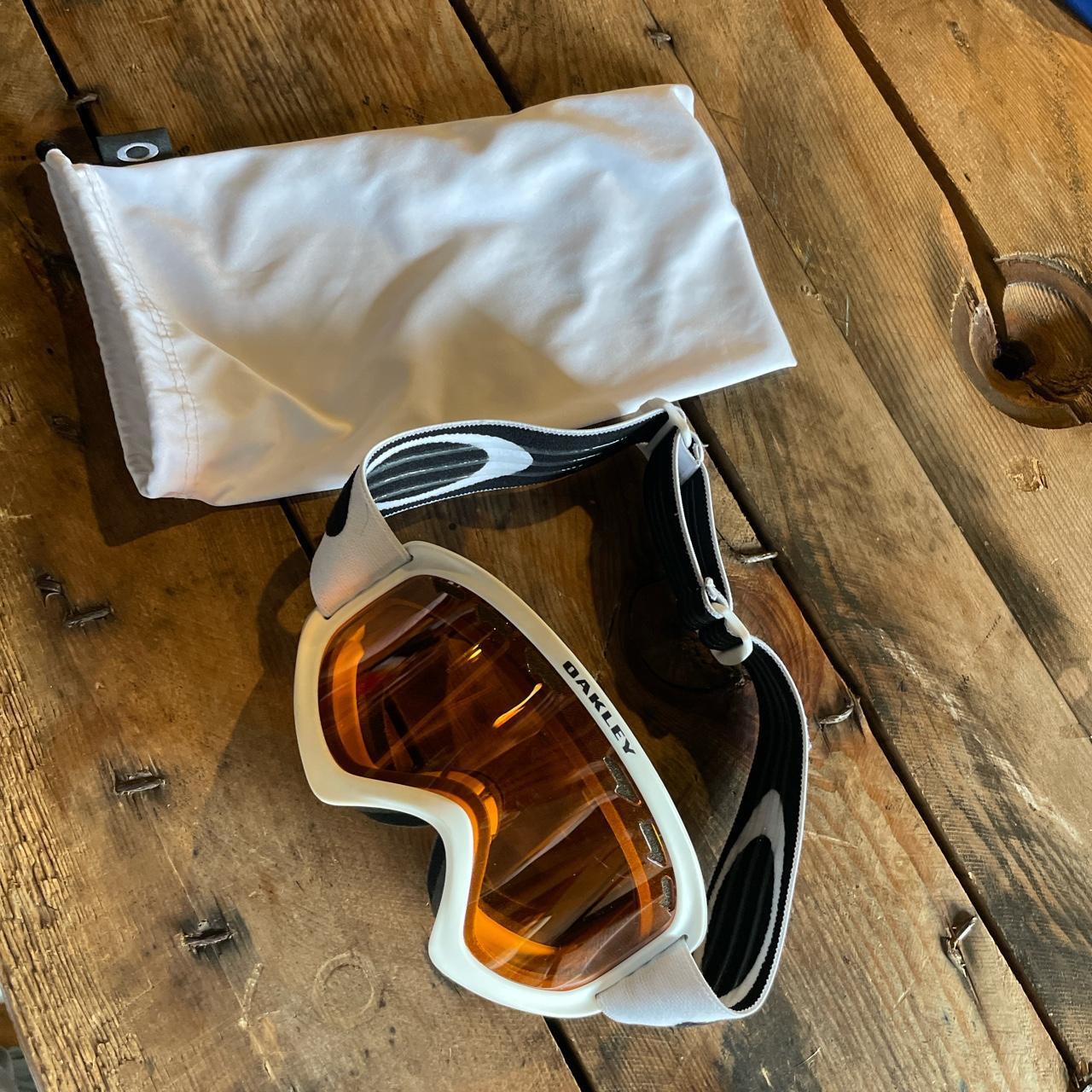 Oakley Mens White And Orange Sunglasses Depop 2612