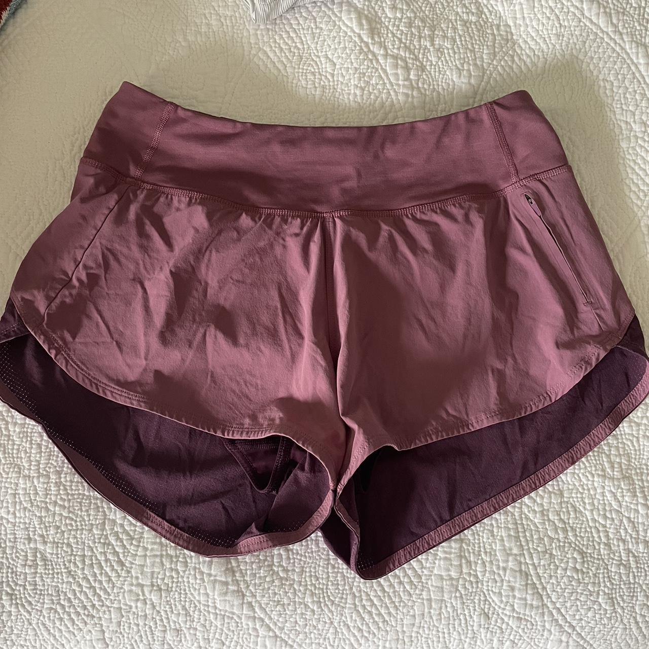 Outdoor Voices Women's Pink and Purple Shorts | Depop