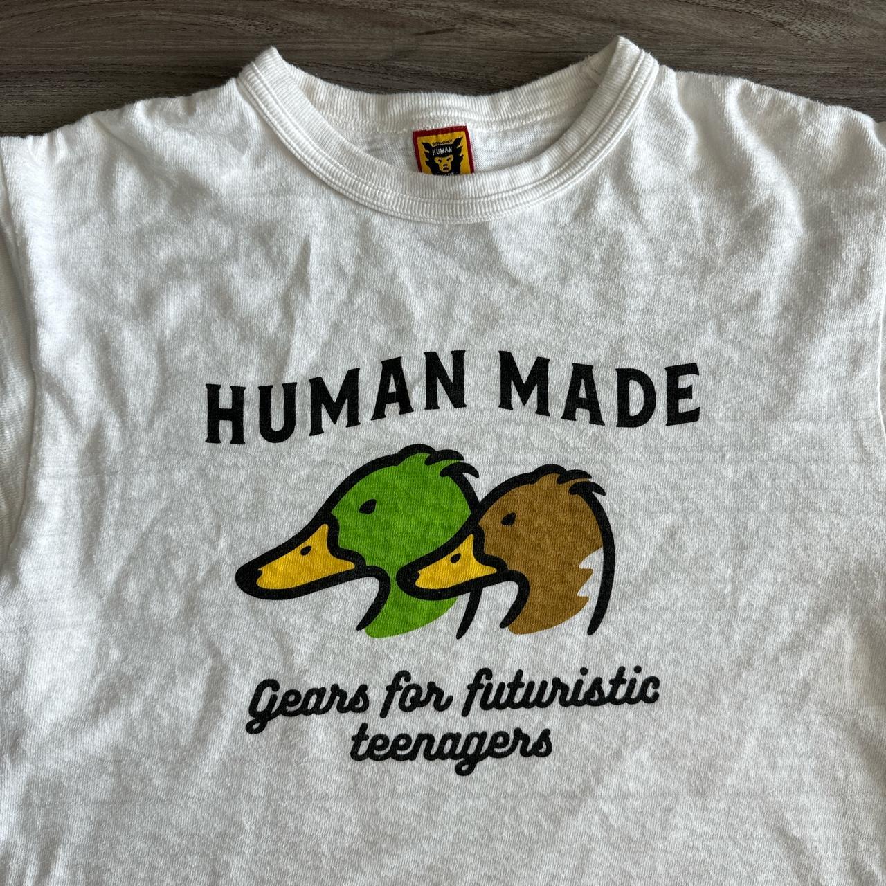 Human Made Men's White and Black T-shirt (2)