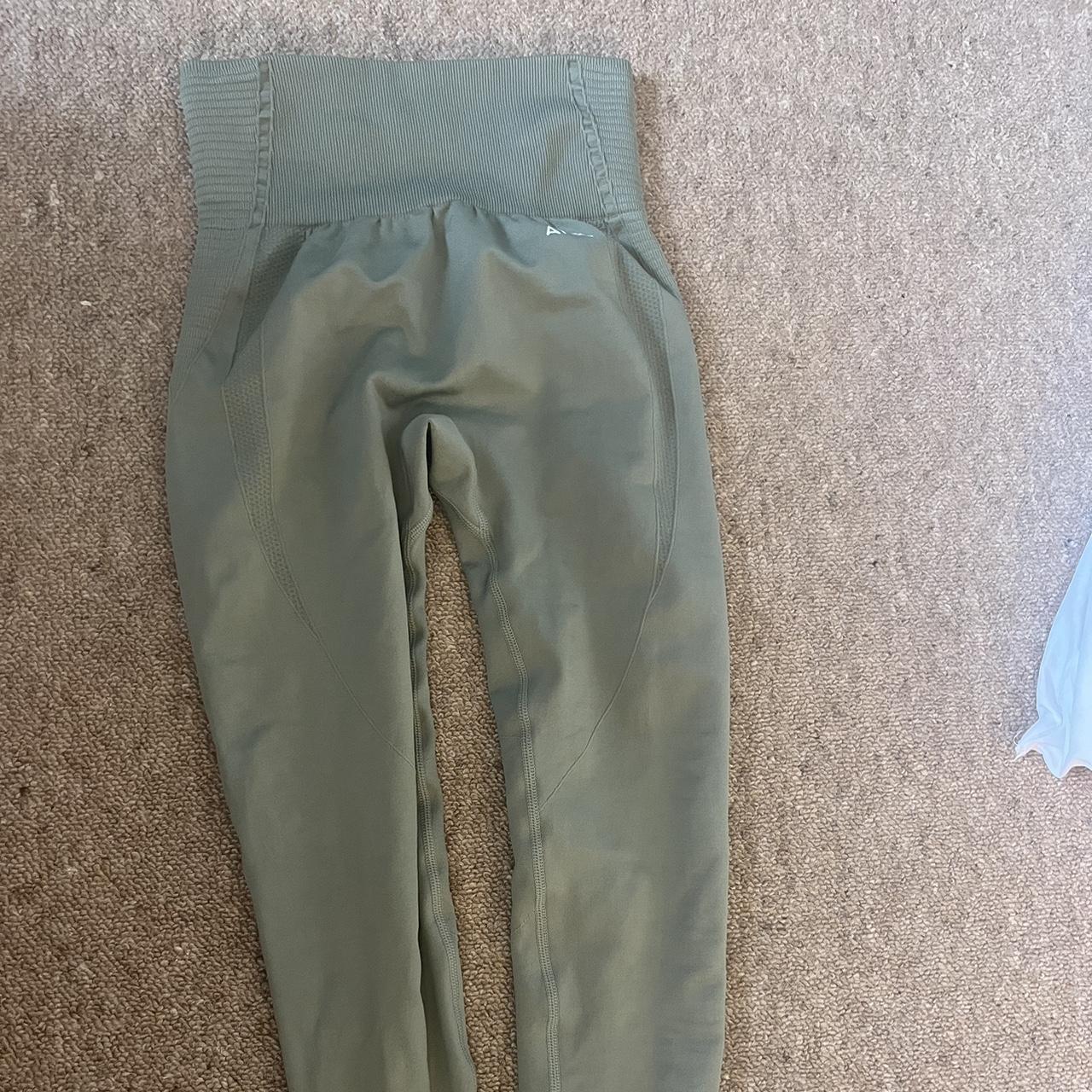aybl olive green gym leggings xs super flattering... Depop