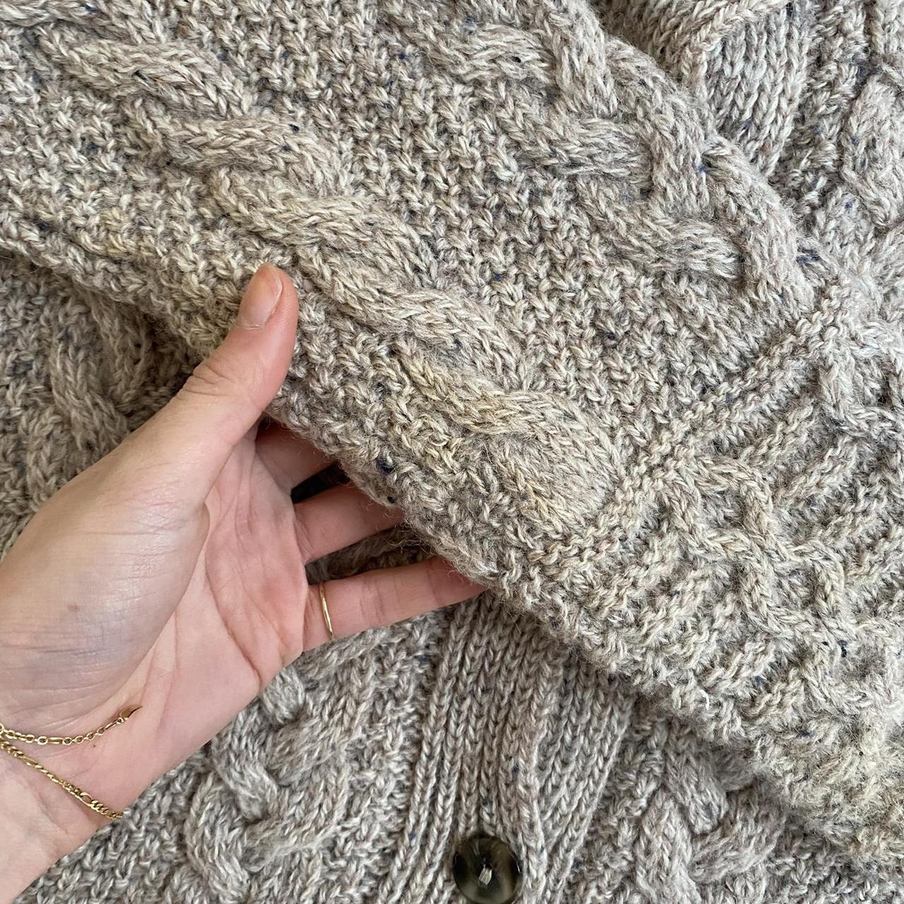 Brown Cable Knit Cardigan 〰 100% pure new wool 〰 Depop