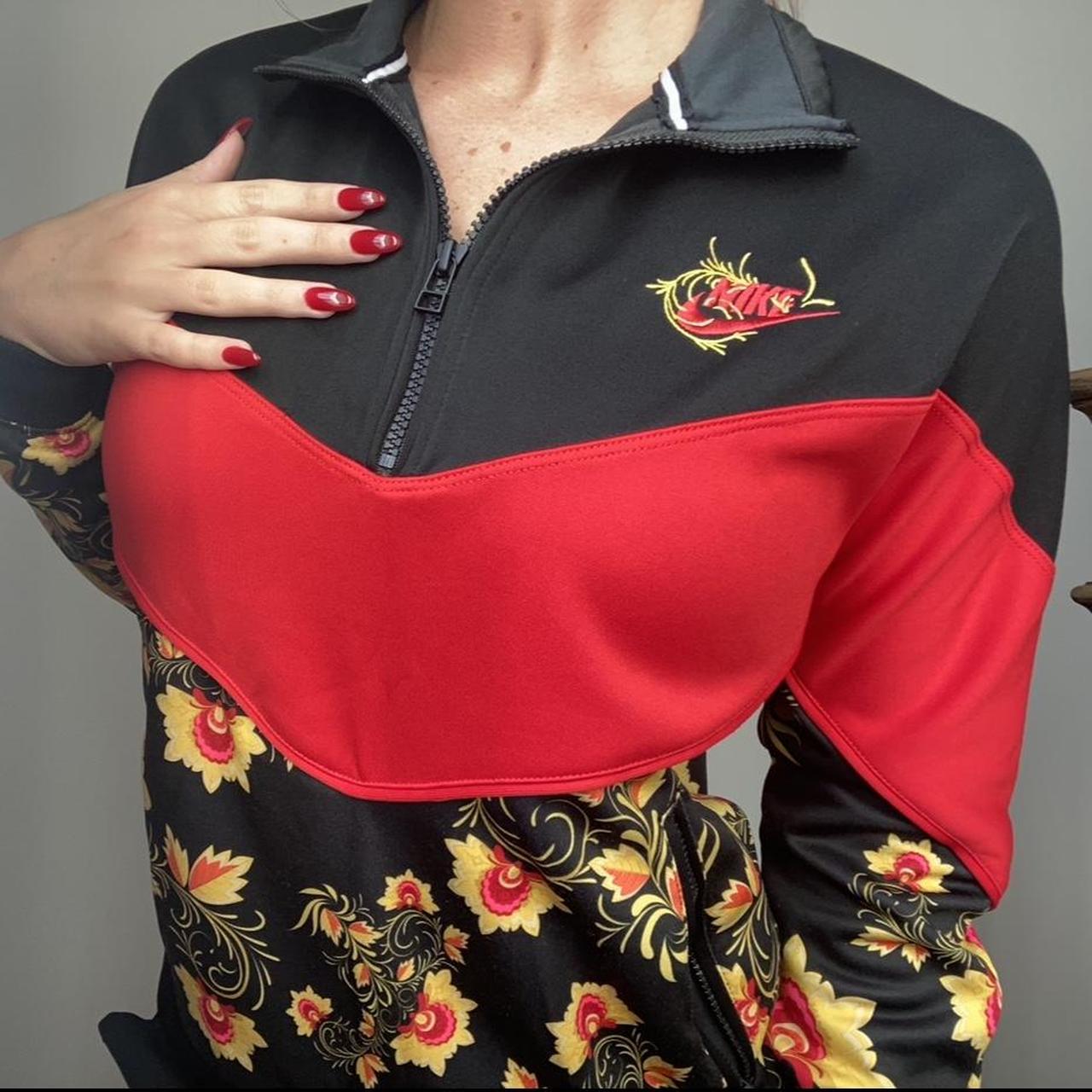 nike red floral jacket
