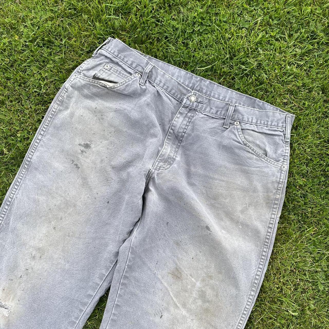 Light blue/grey Dickies carpenter trousers Size 36... Depop