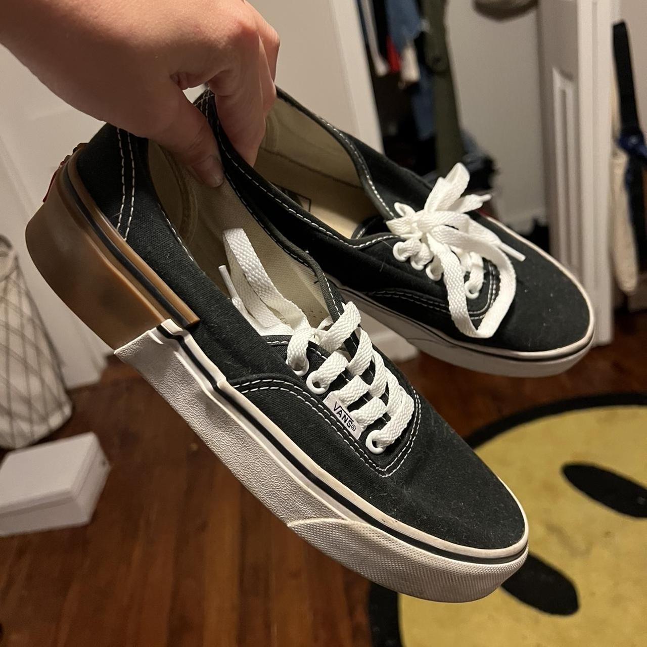 Practically brand new black Vans sneakers Men s Depop