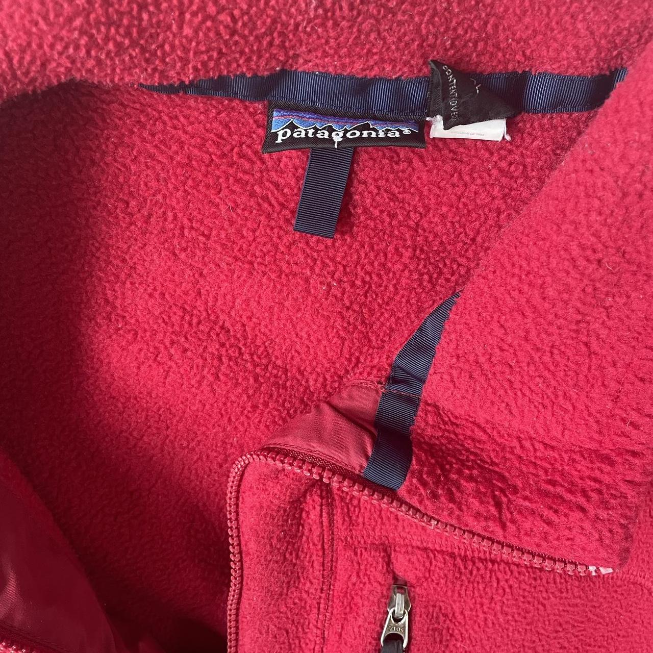 Patagonia Men's Red and Burgundy Sweatshirt | Depop