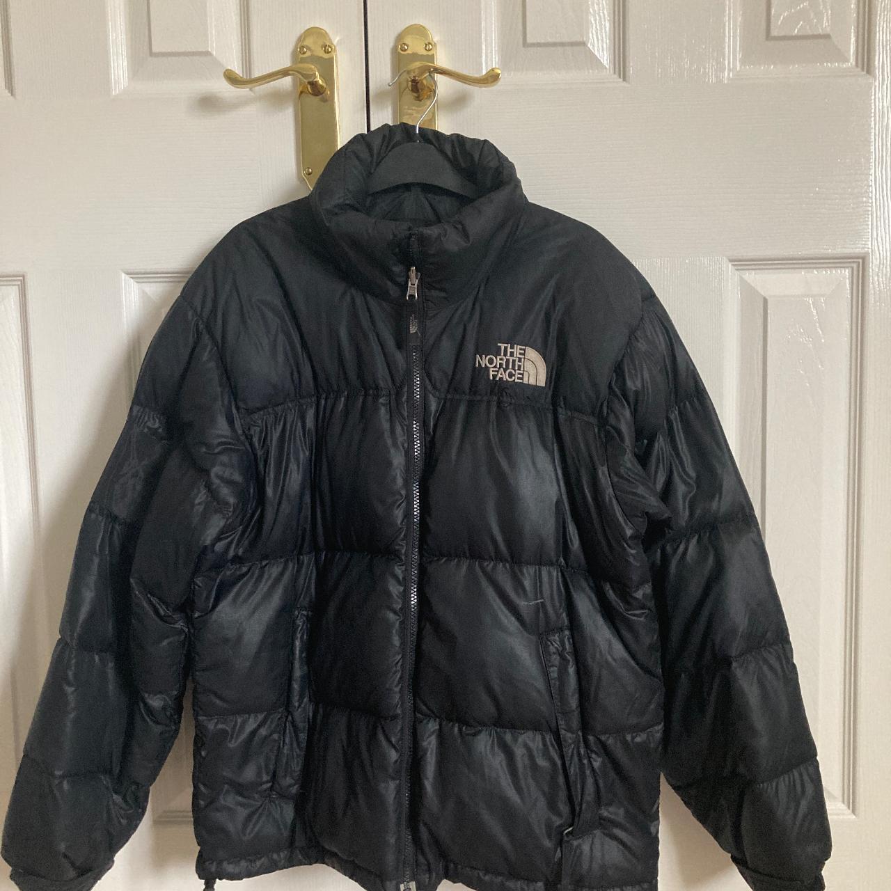 NORTH FACE BLACK PUFFER JACKET *HAS A RIP IN ONE... - Depop