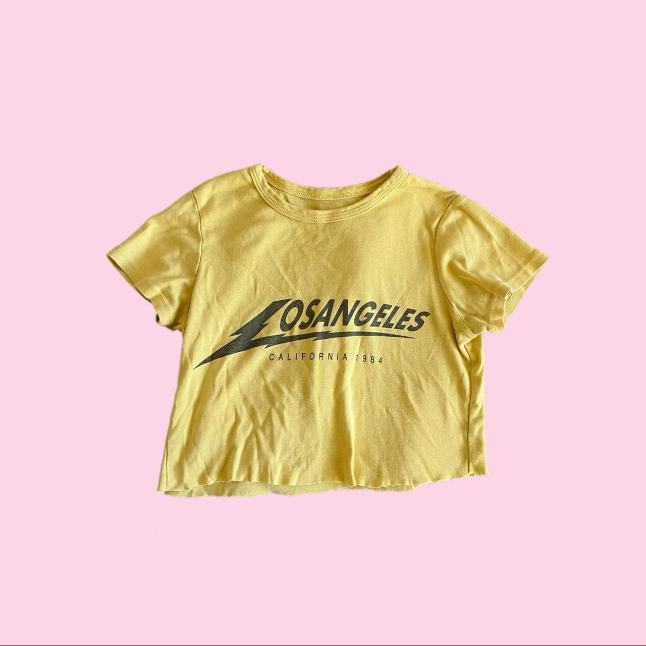 Brandy Melville Women's Yellow Croptop Depop
