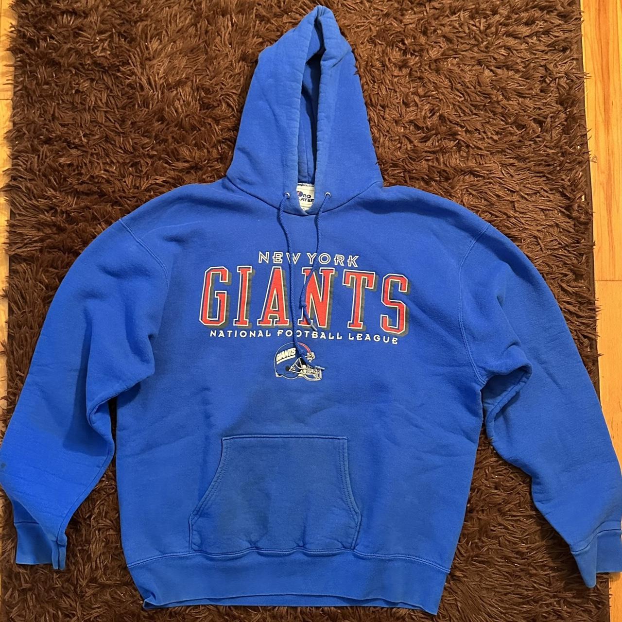 New York Giants Vintage Blue Hoodie Size XL -Any - Depop