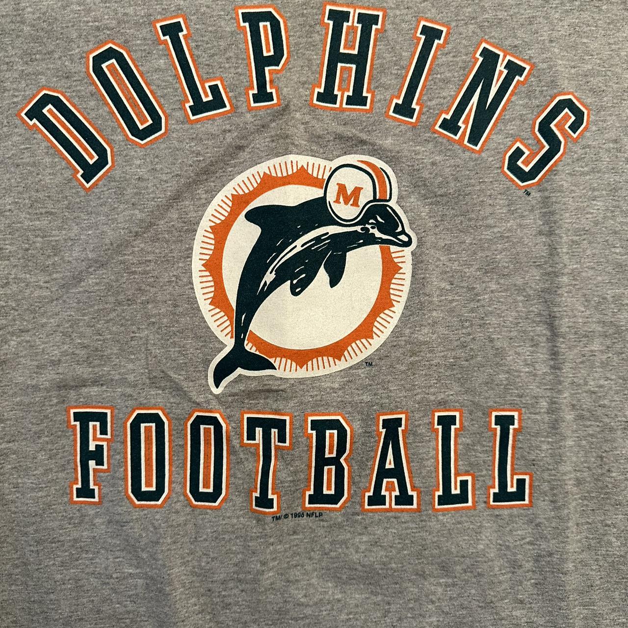 Vintage Miami Dolphins Reebok Old Logo Long Sleeve - Depop