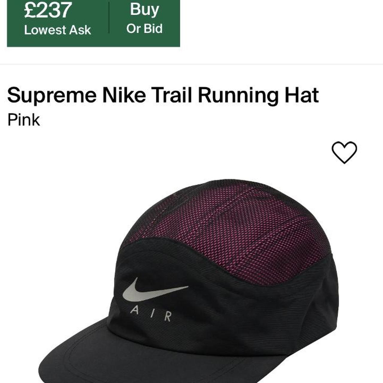 Supreme x Nike Trail Running Hat FW17 Pink Cap 3M - Depop