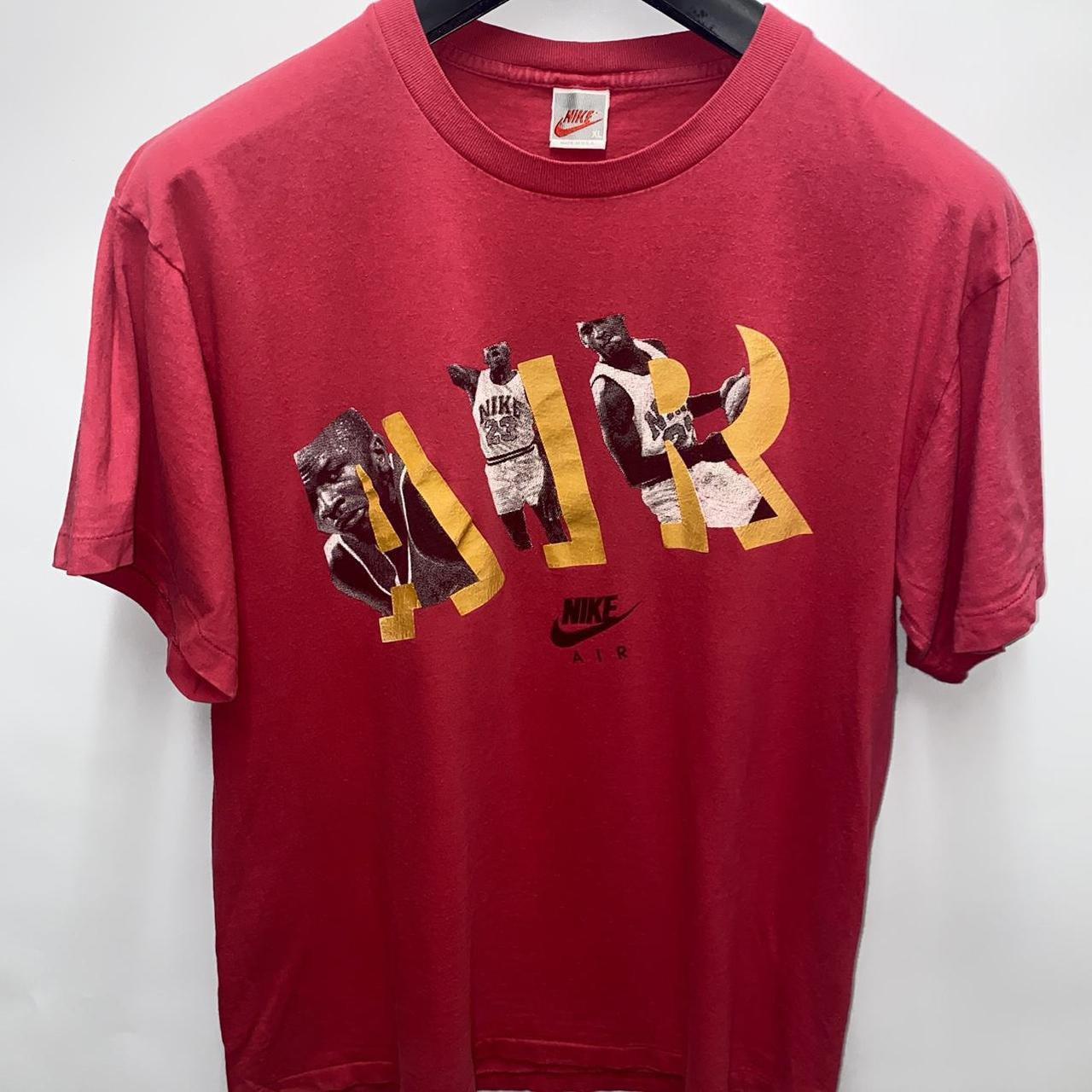 Vintage Nike Air Jordan 80's T-Shirt - Black/Multi - | Depop