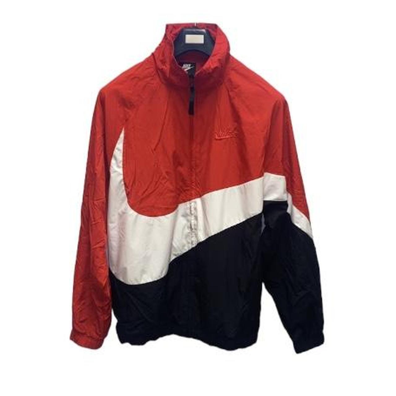 Nike Big Swoosh Woven Jacket Mens Red White