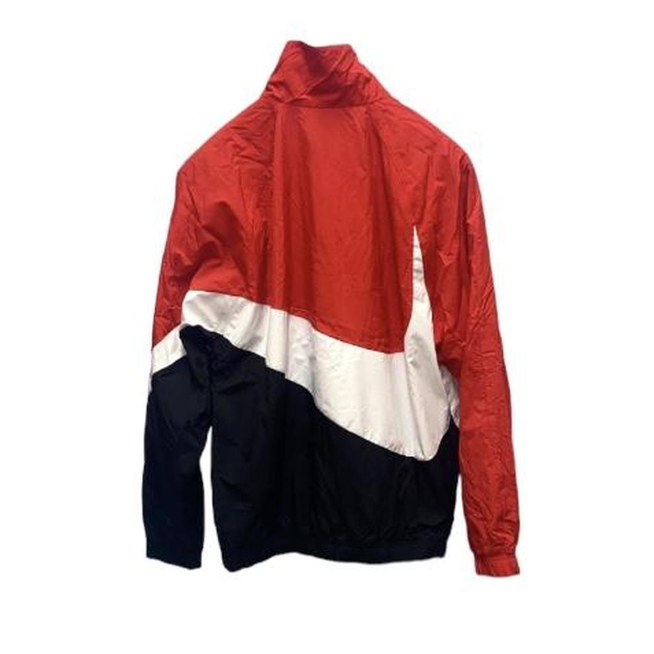 Nike Big Swoosh Woven Jacket Mens - Red, White, | Depop