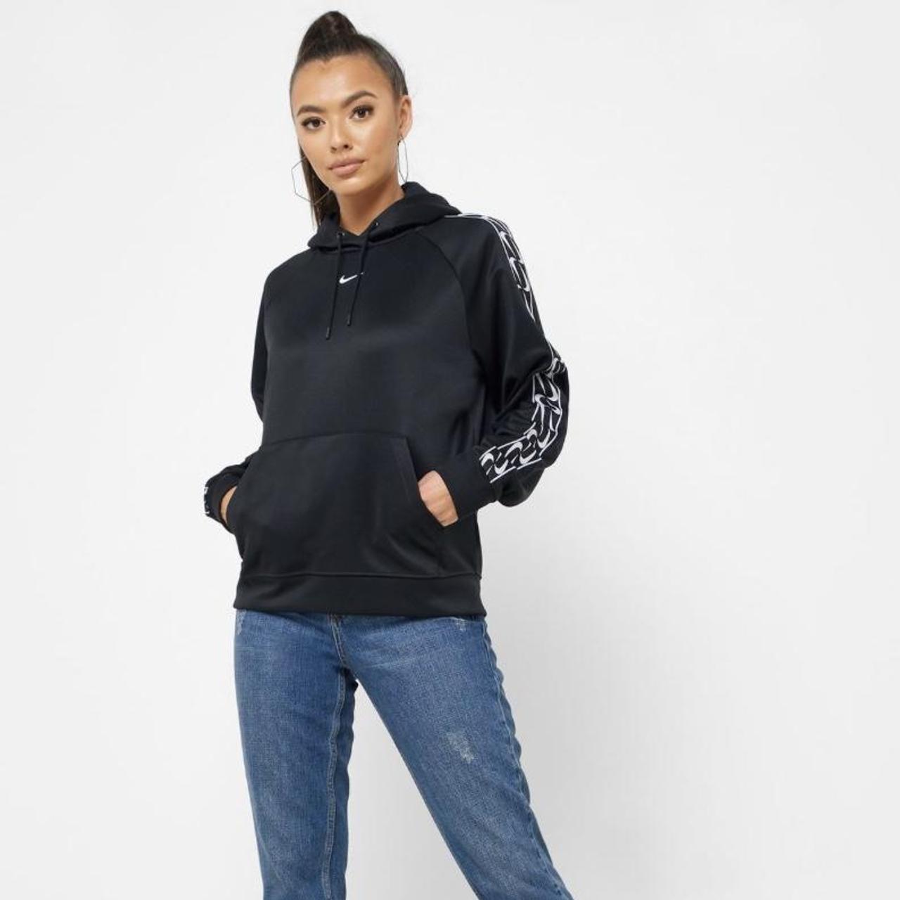 nike logo tape hoodie