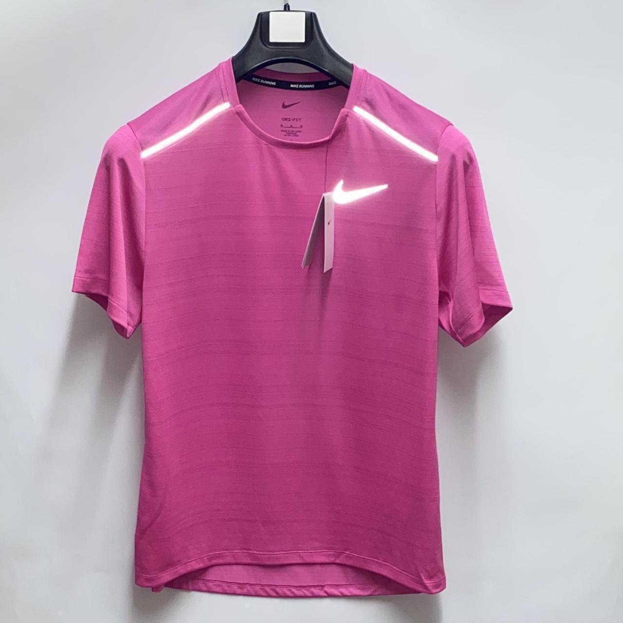 mens pink nike running top