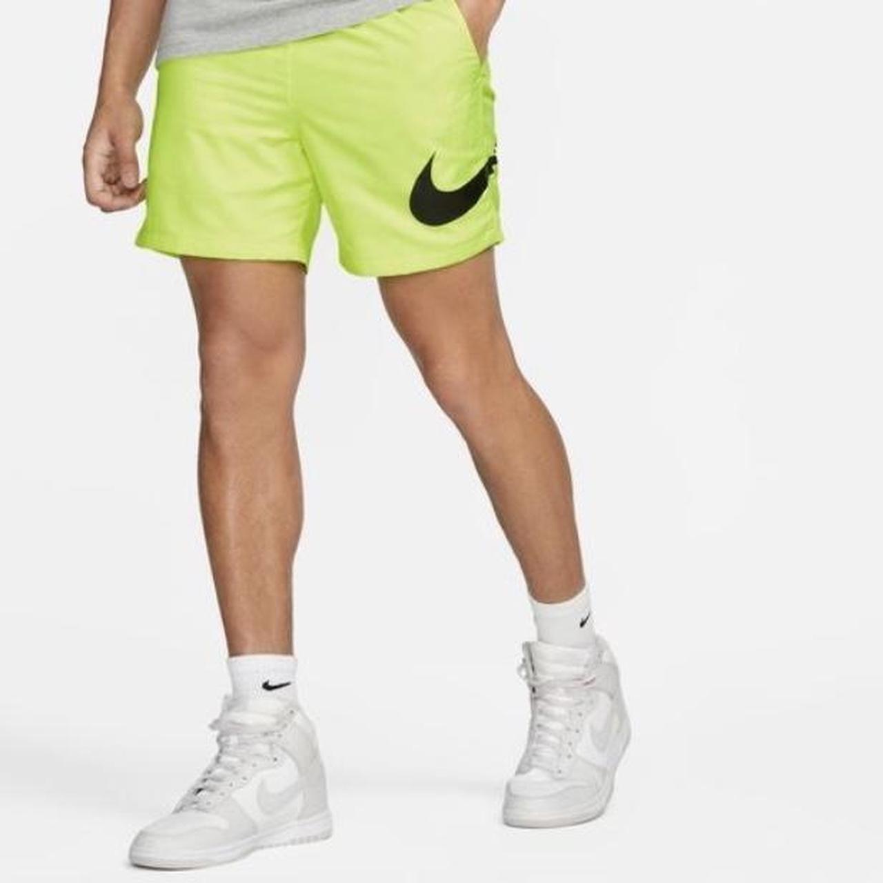 mens nike yellow shorts