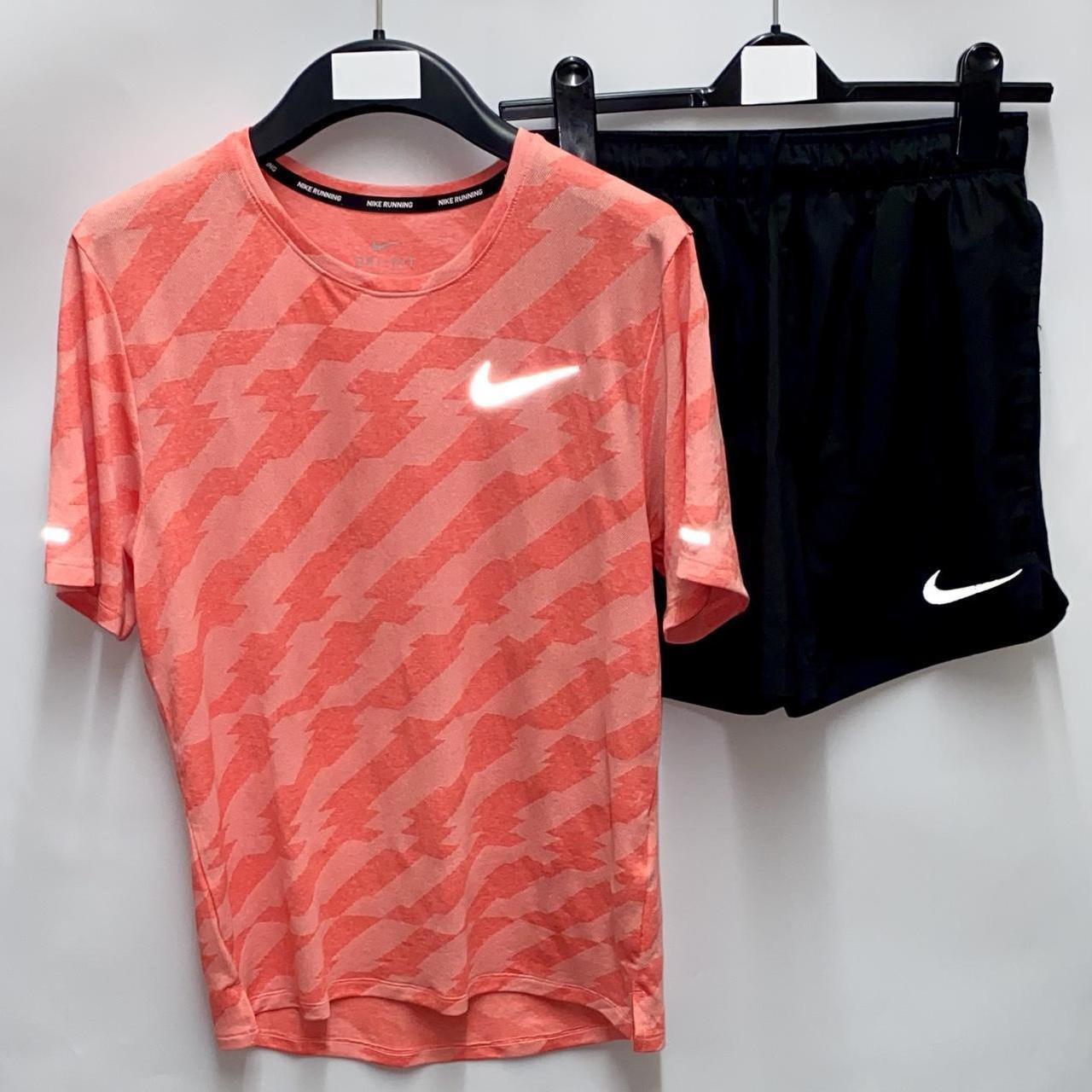 mens nike miler t shirt orange