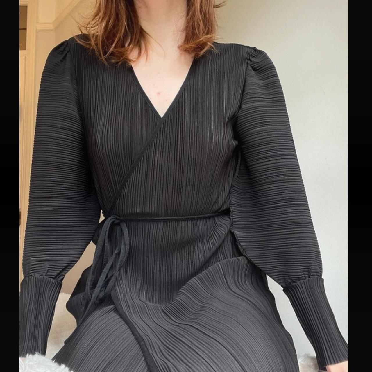 Mini Dress Plisse Wrap Dress Other Stories Black Plisse Wrap Mini