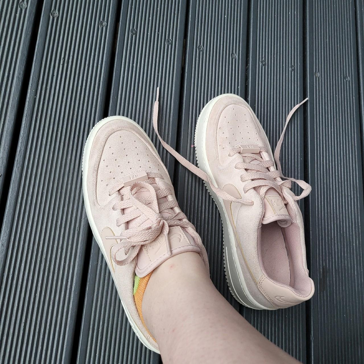 Pink suede air force 1 womens hotsell