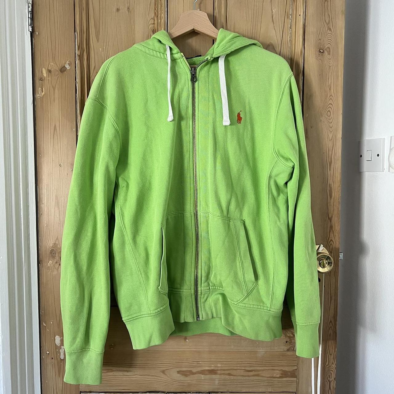 Polo ralph lauren zip up hoodies Apple green... - Depop