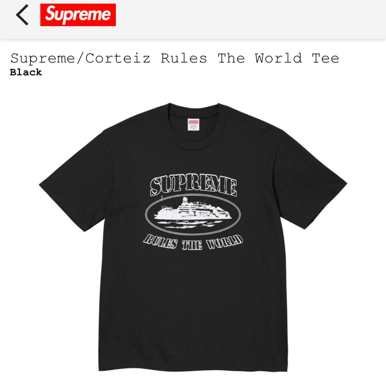 Supreme/Corteiz Rules The World Tee - Black - Next... - Depop