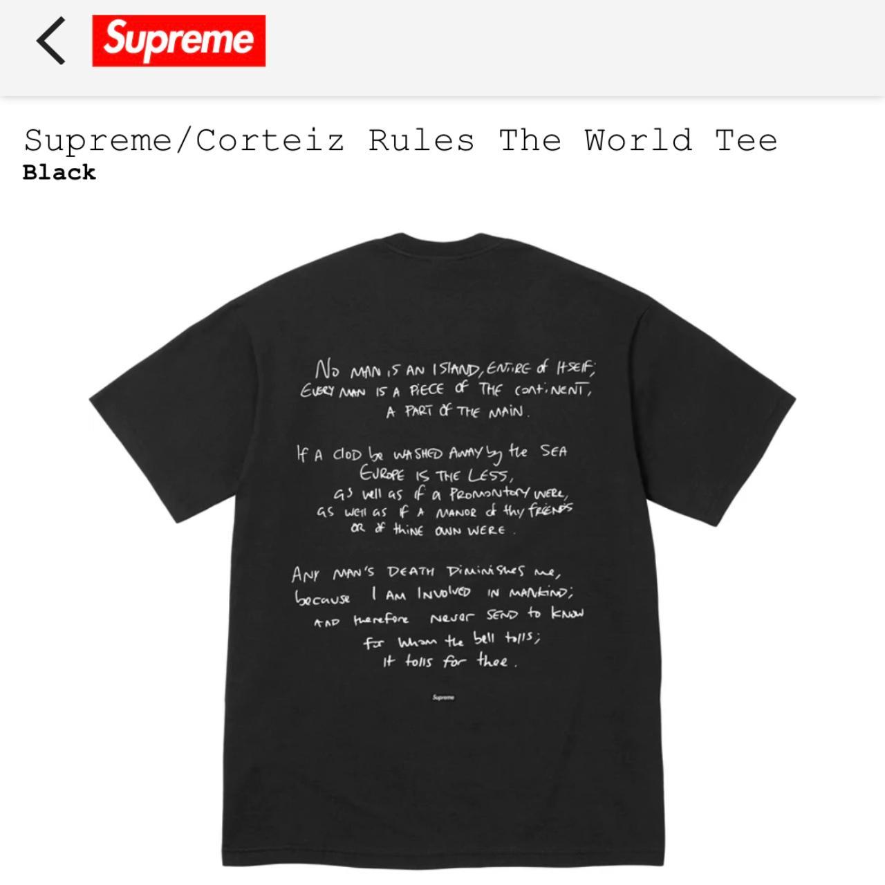 SupremeCorteiz Rules The World Tee Black - Tシャツ/カットソー(半袖 ...