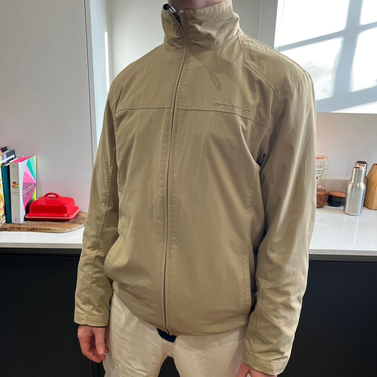 Beige rare vintage Oakley bomber jacket Perfect | Depop