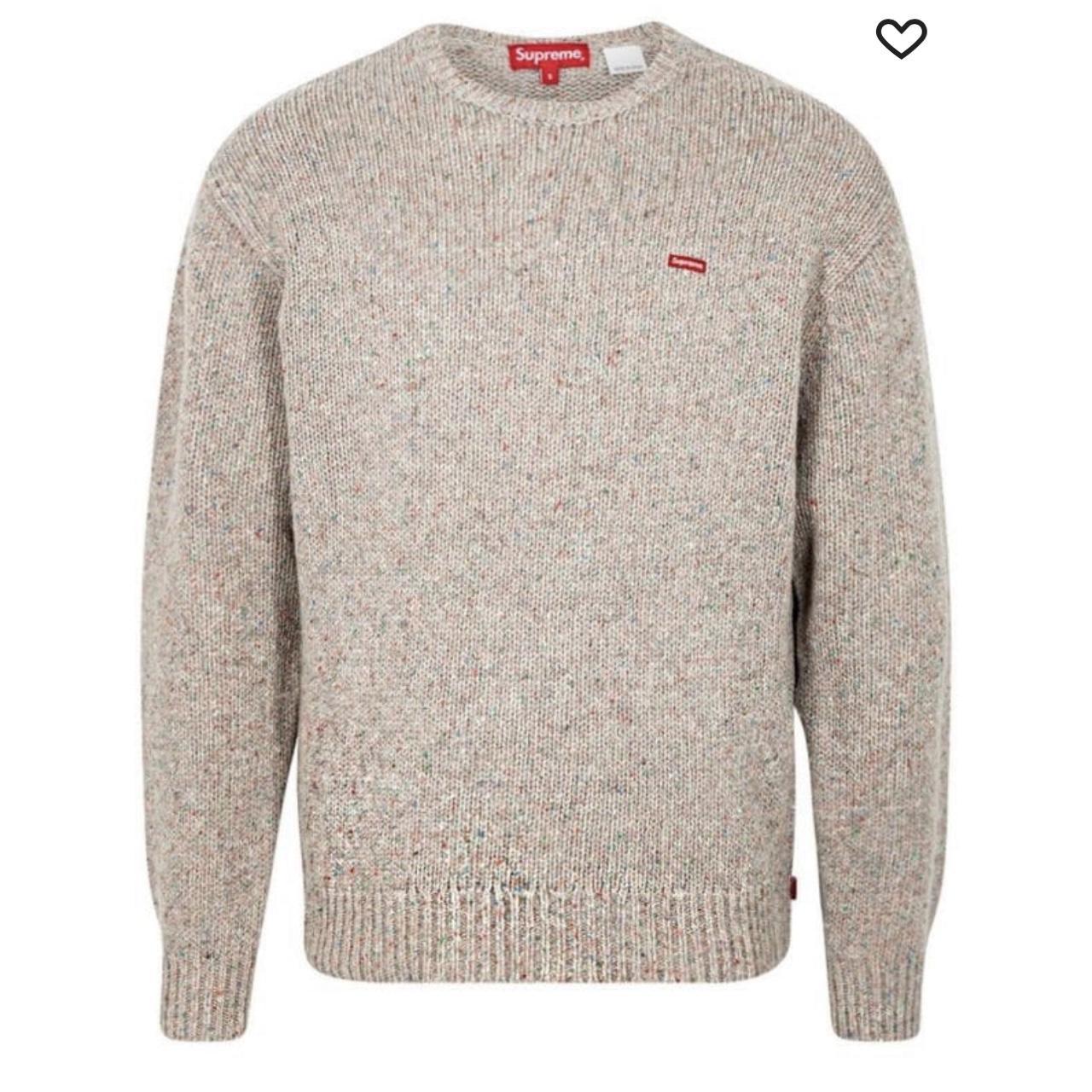 SUPREME SMALL BOX LOGO SPECKLED SWEATER/JUMPER Spun | Depop