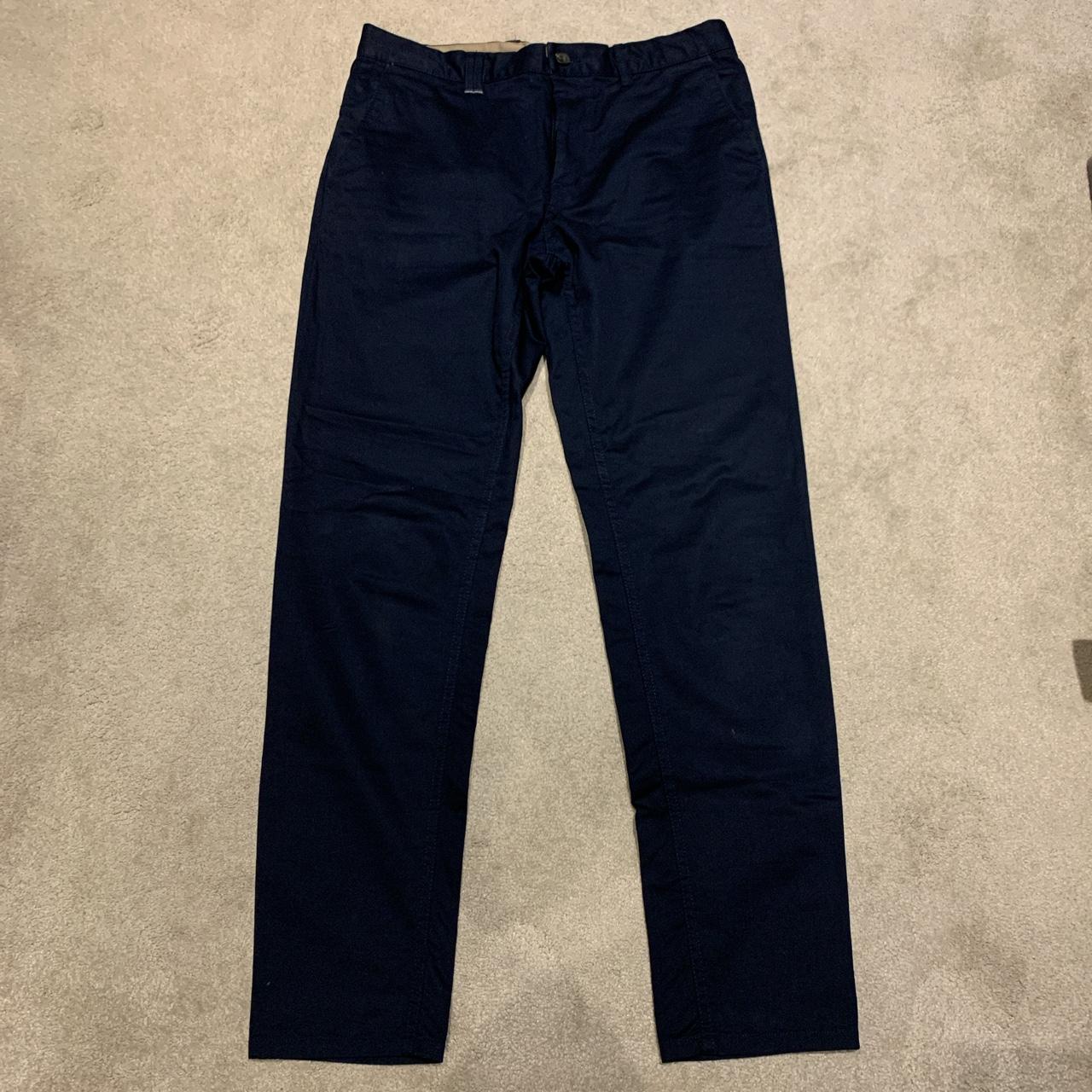 Zara Man Navy Slim Fit Chinos Trousers Size... - Depop