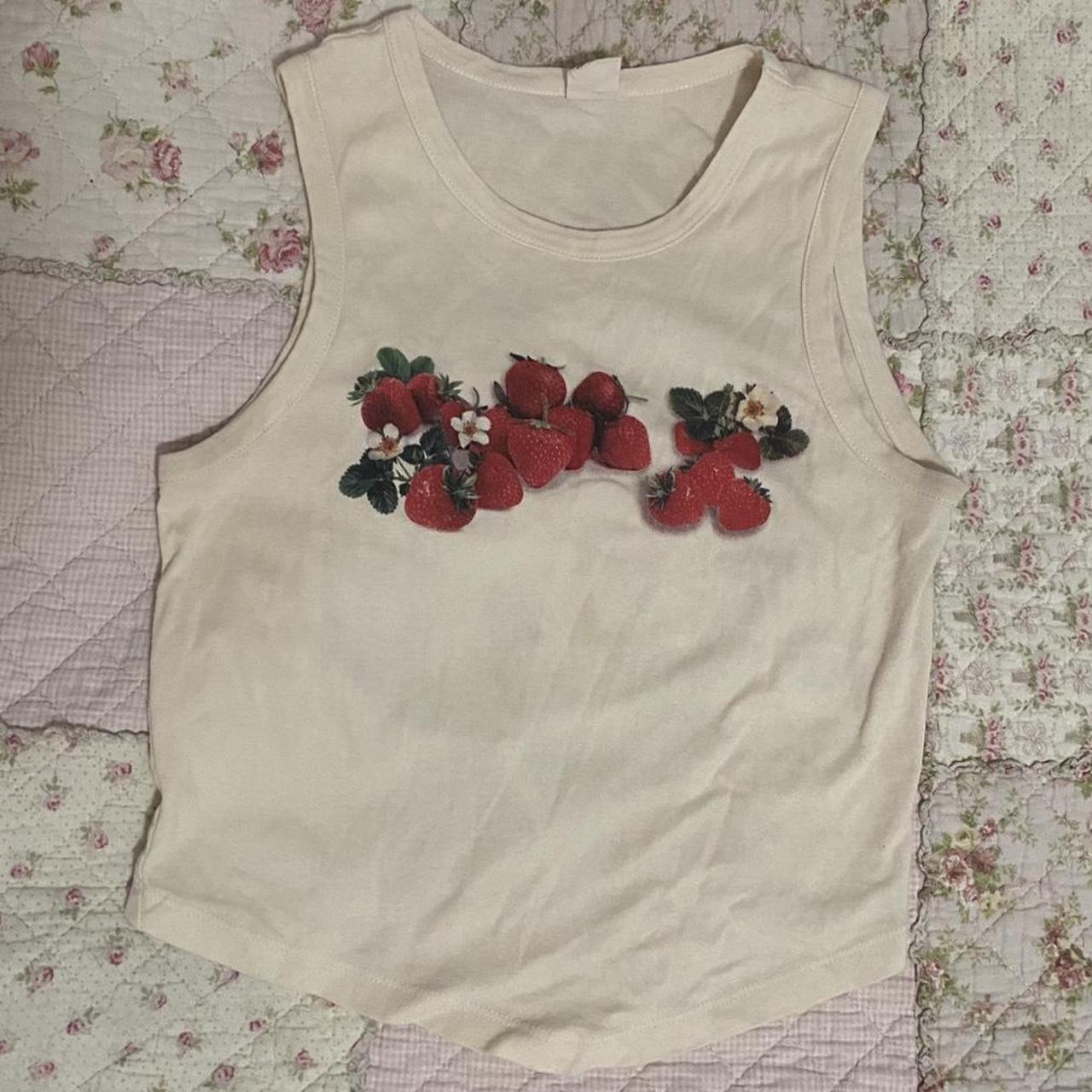 Urban Outfitters Women's Cream and Red Vests-tanks-camis
