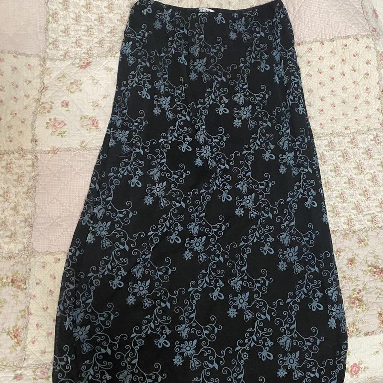 Motel Women's Black and Blue Skirt