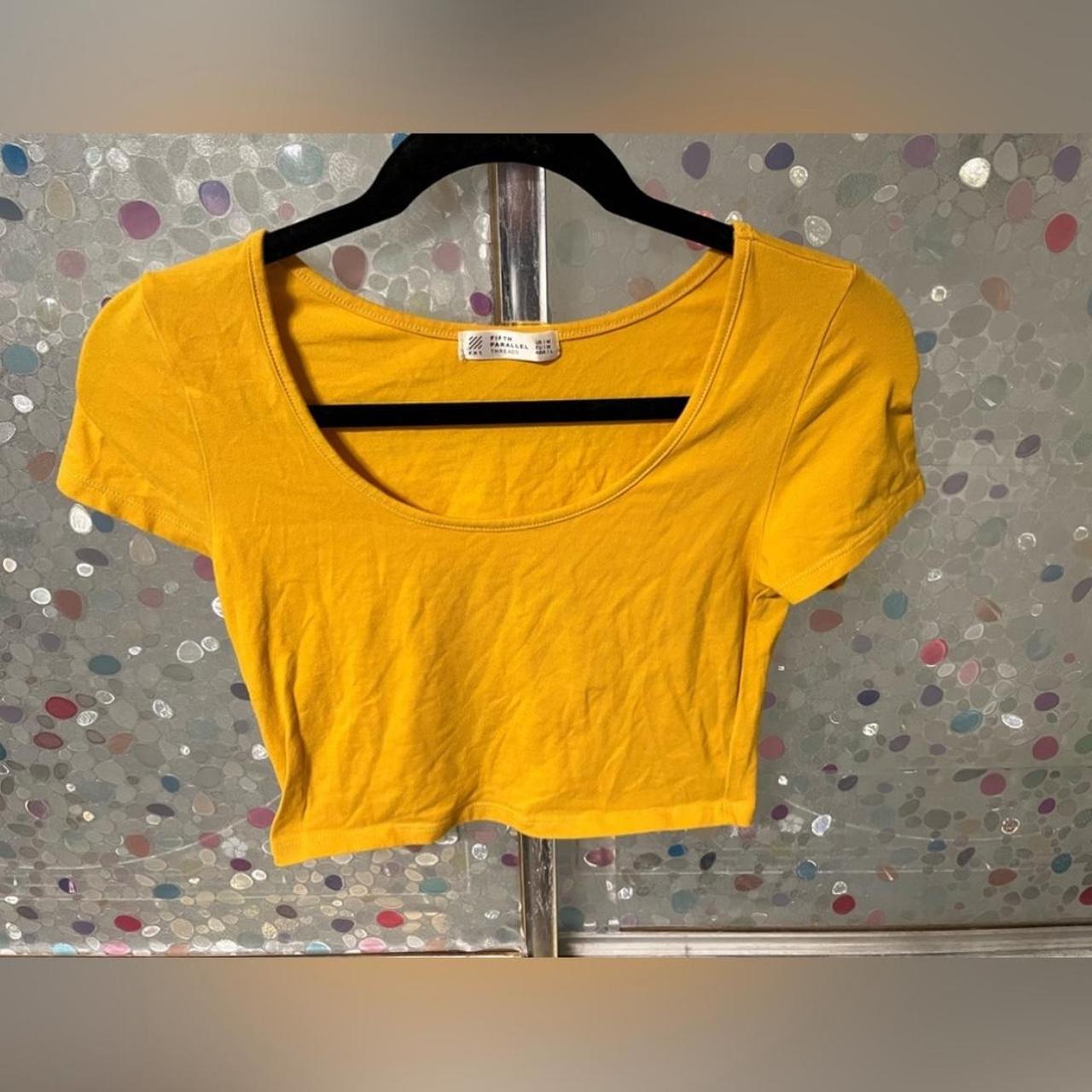 MUSTARD YELLOW CROP TOP size medium brand... Depop