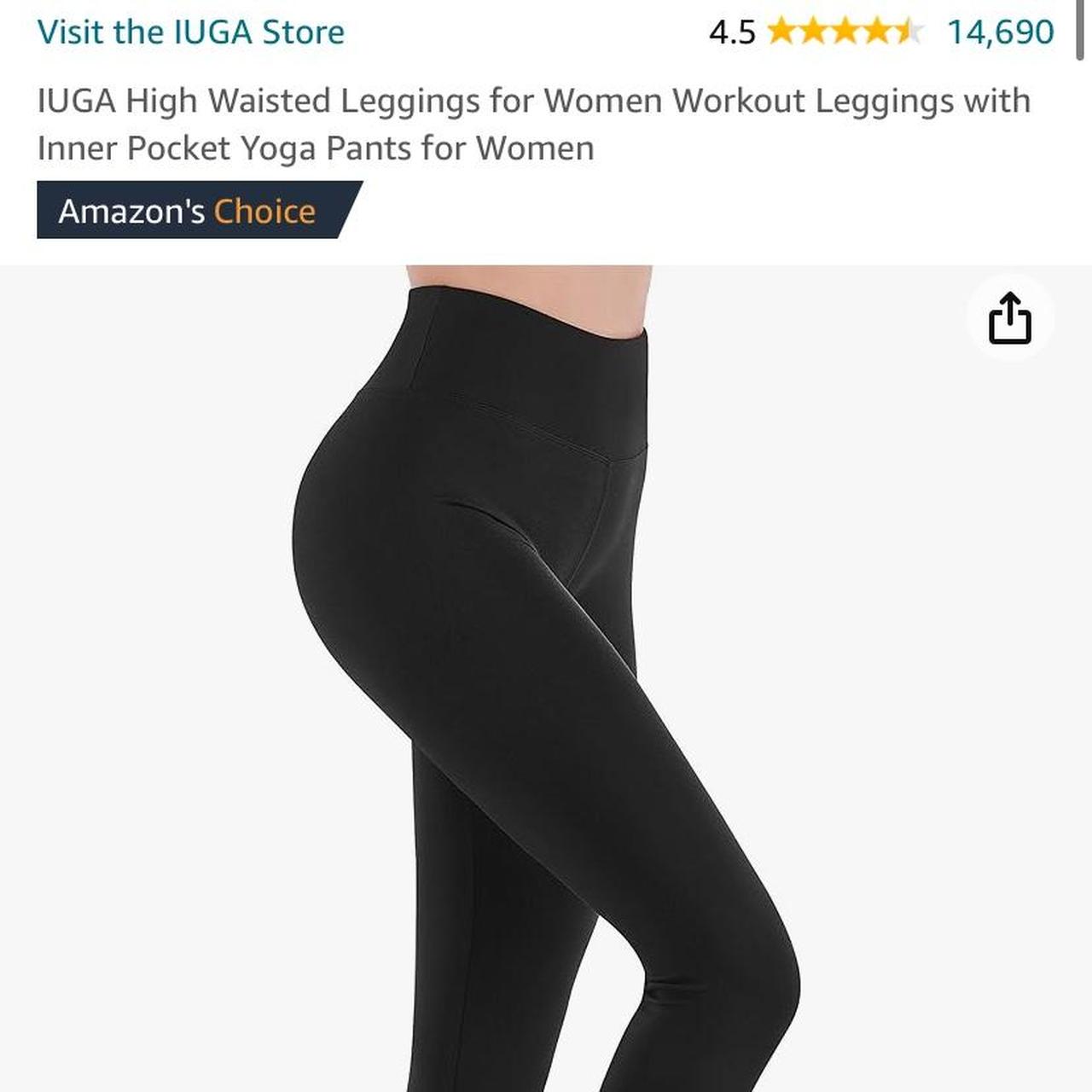 IUgA High Waisted Leggings for Women Workout Leggings with Inner Pocket  Yoga Pants for Women Black 