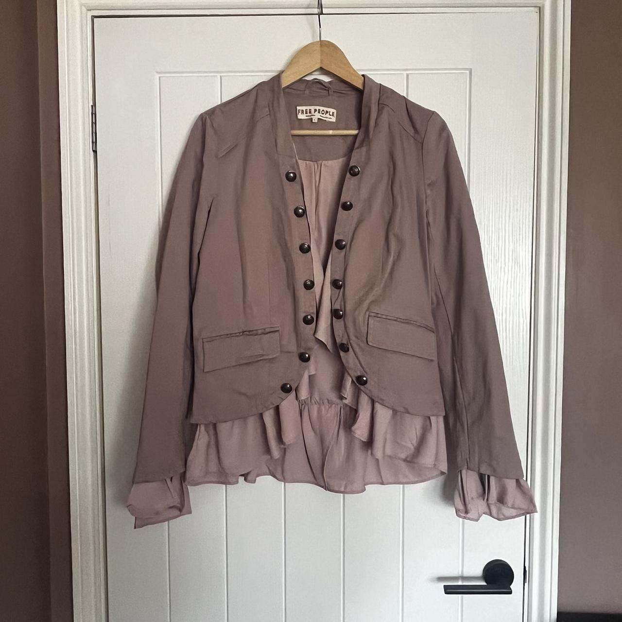 Free people military ruffle jacket best sale