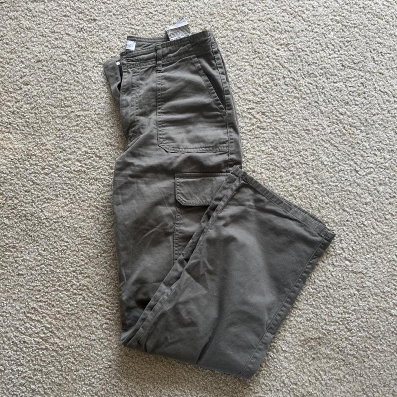 Zara high waisted green cargo pants size 6 brand new... - Depop