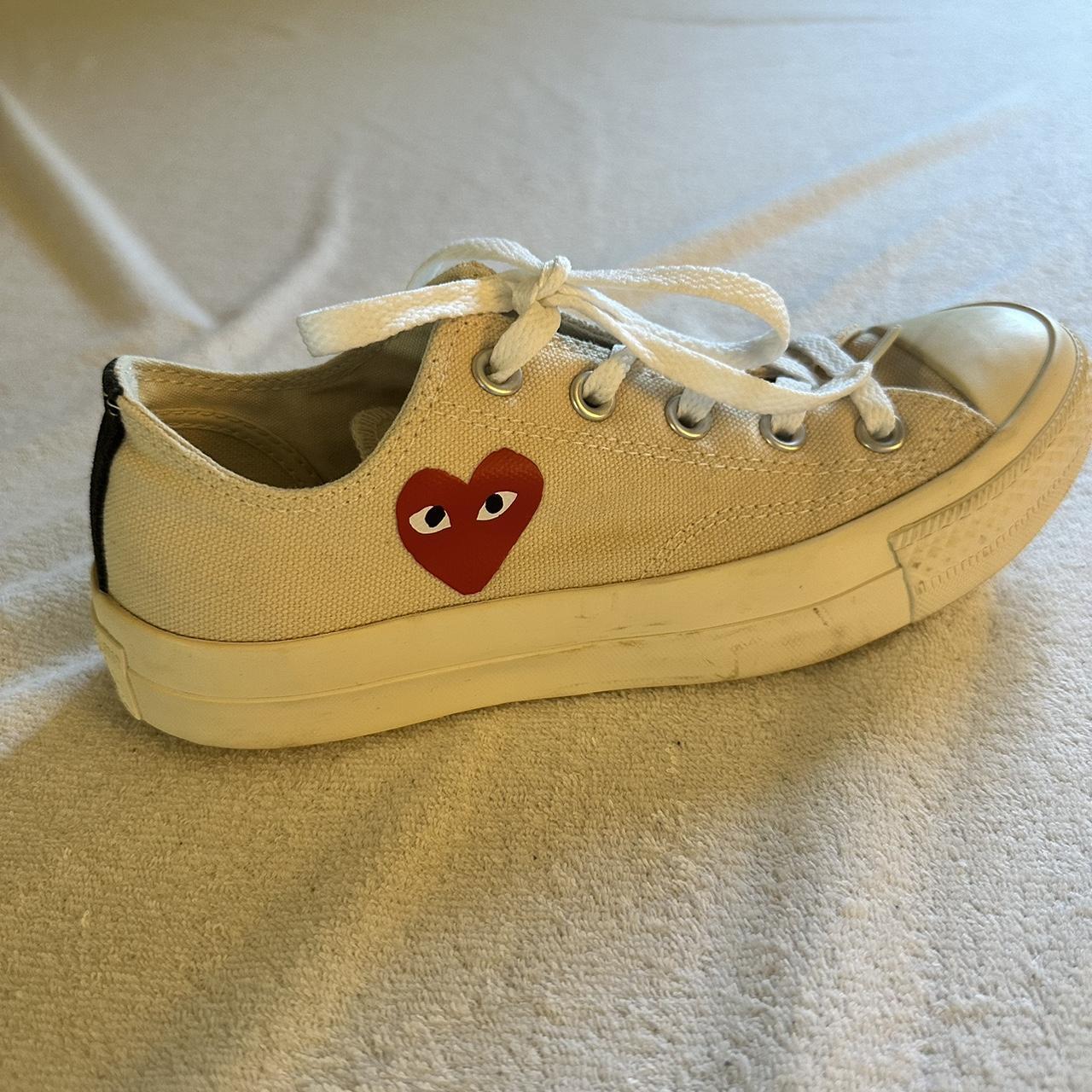 comme des garcons play converse shoes Size 6... - Depop