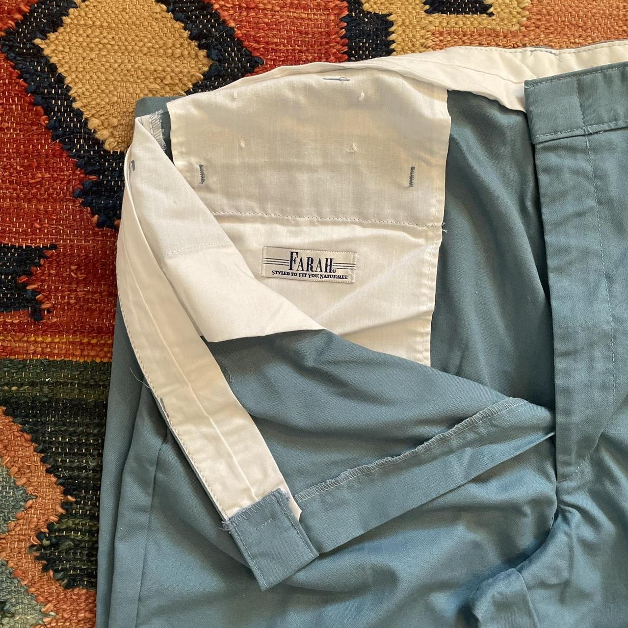 Farah Men's Blue and Green Trousers (3)