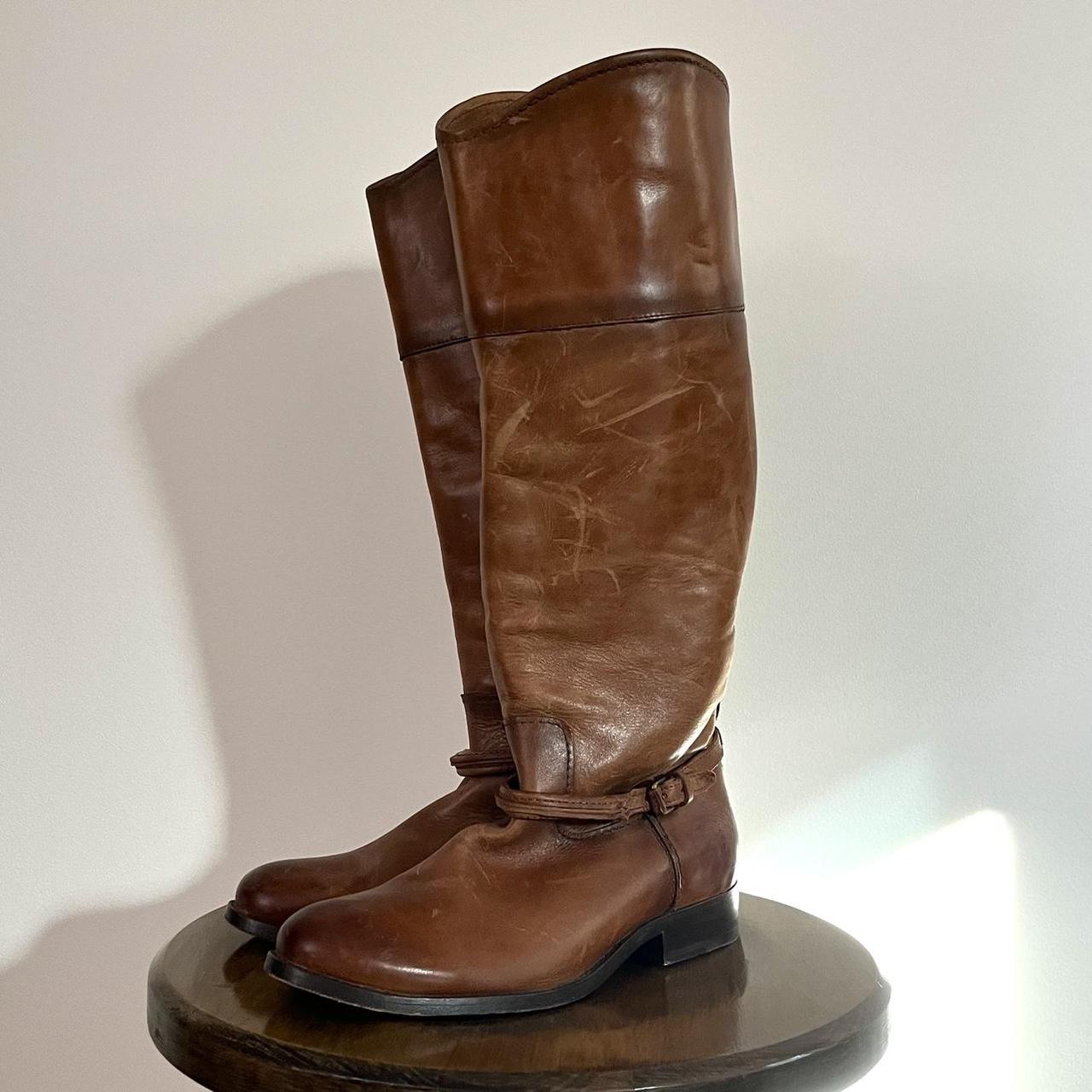 frye leather high shaft boots
