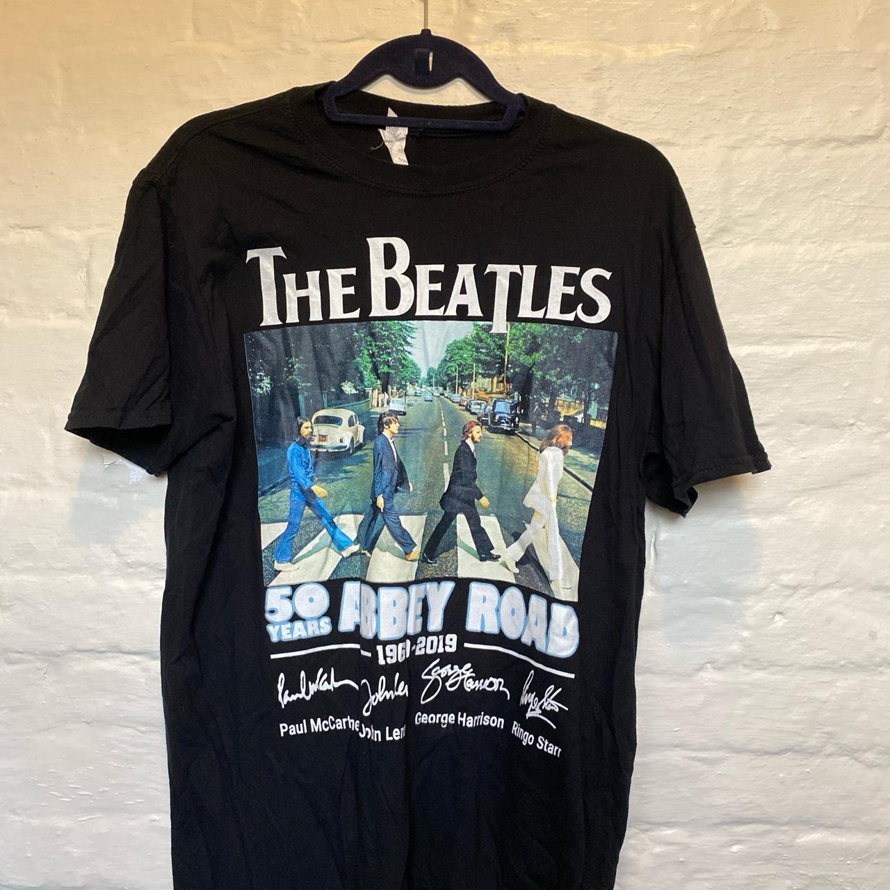 The Beatles Band Tshirt with Abbey Road Graphic 50th... - Depop