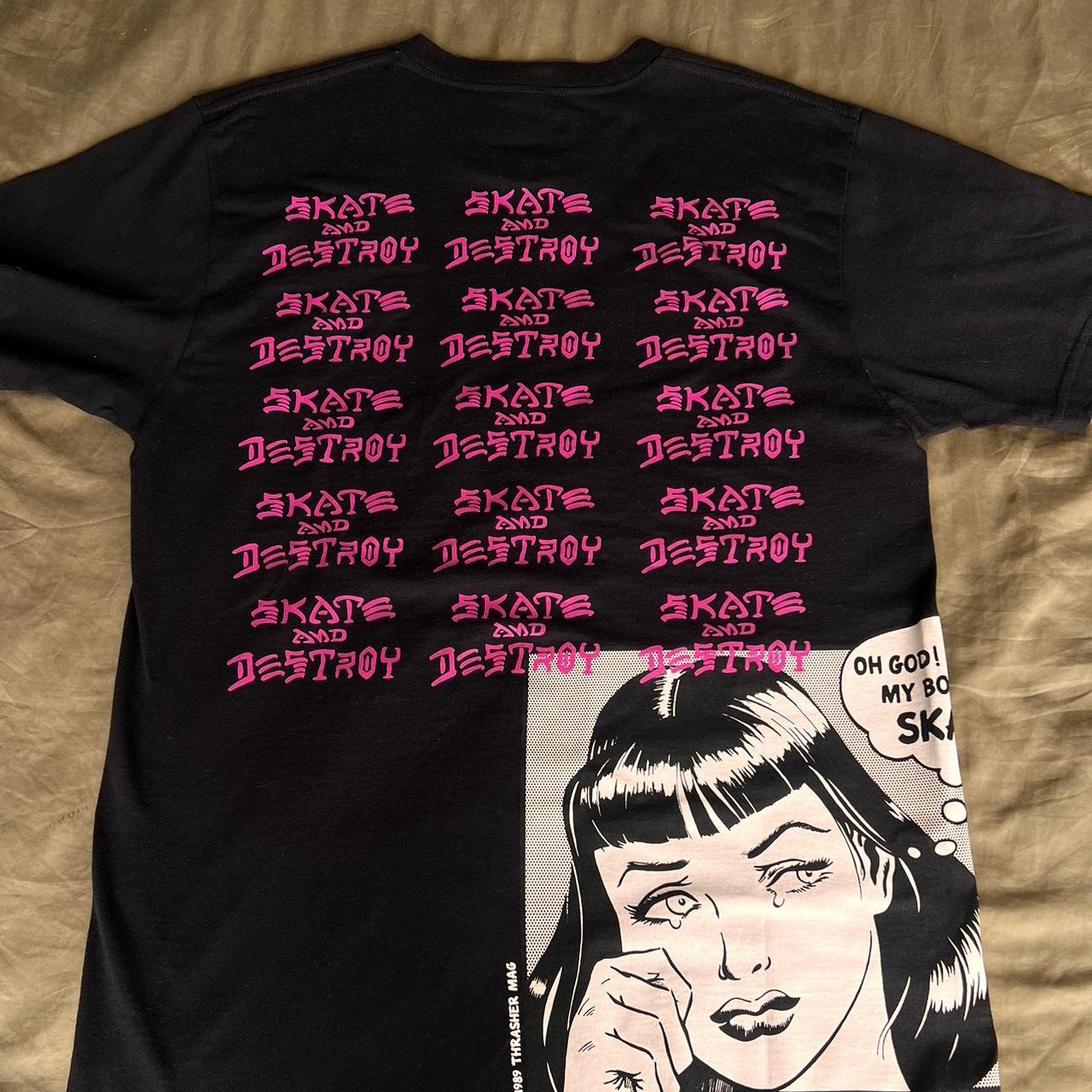 supreme スラッシャー　tシャツ Supreme x Thrasher Black Graphic Skate T-shirt | Depop